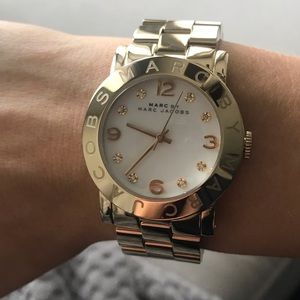 Marc by Marc Jacobs gold crystal watch